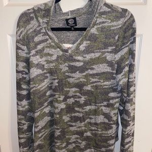 Muted camo long sleeve shirt with hood